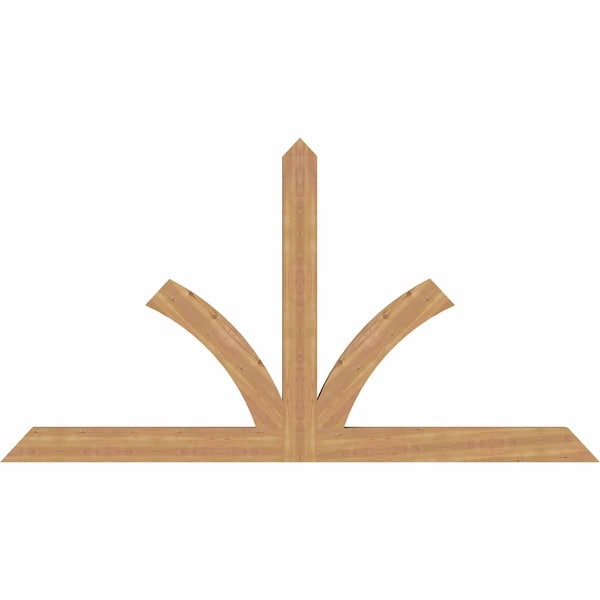 Ekena Millwork Richland Timber Gable Bracket, Western Red Cedar, 96"W x 52"H x 3 1/2"D x 5 1/2"F, 13/12 Pitch GBW096X52X0406RIC00SWR - main